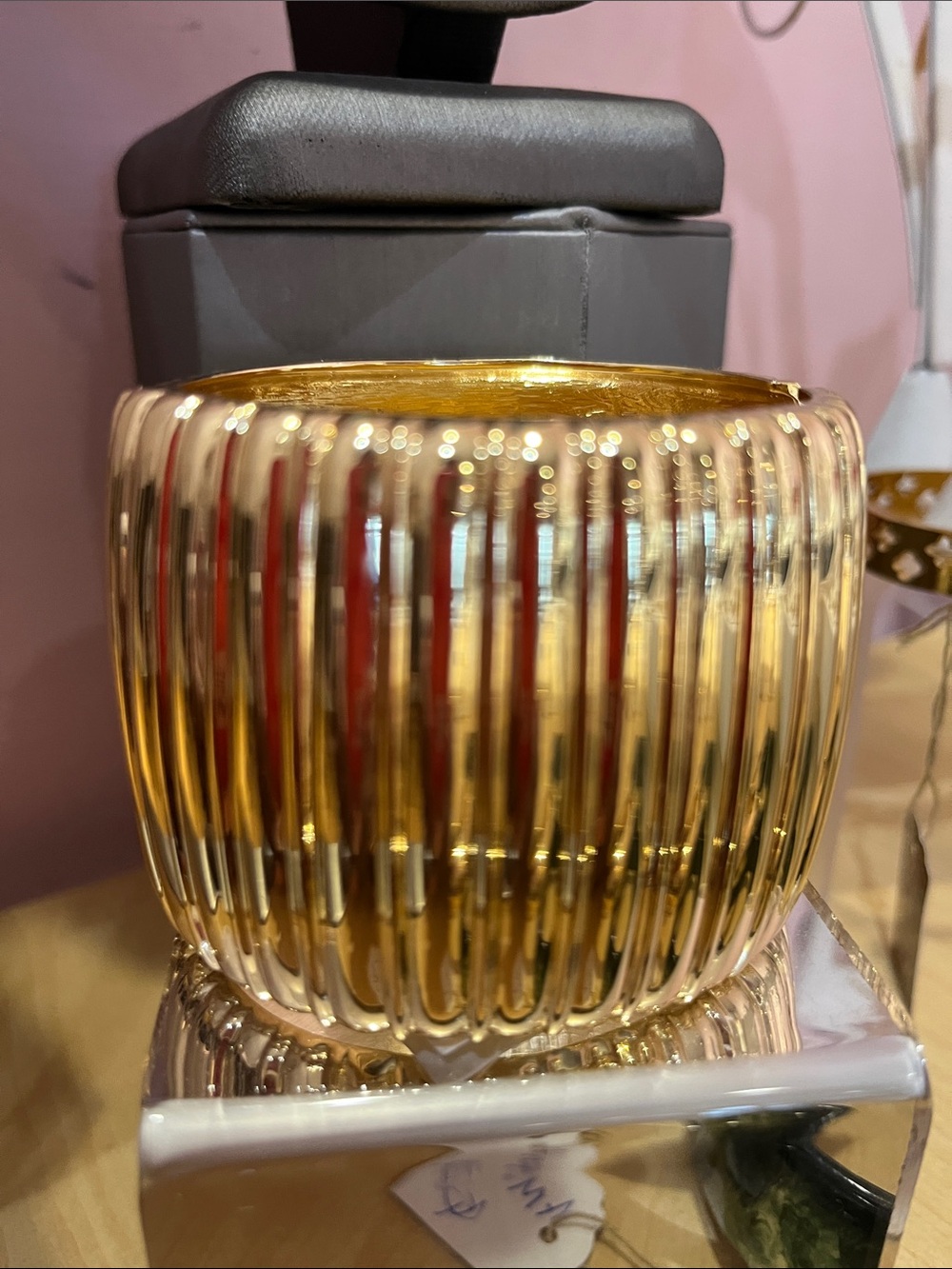 Gold Ribbed‎ Decorative bracelet